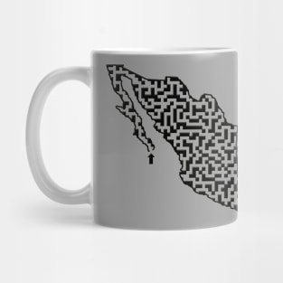 Mexico Outline Maze & Labyrinth Mug